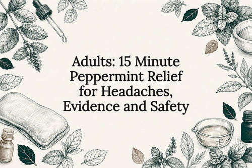 Peppermint headache relief article title card